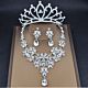Brautschmuck Strass Silber Diadem Pfau Halskette Ohrringe Schmuck Hochzeit