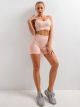 Fitness Kleidung Radlerhose Damen Kurz Rosa Sport Yoga BH Starker Halt