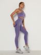 Yoga Anzug Damen Sport BH Lila Fitness Leggings High Waist